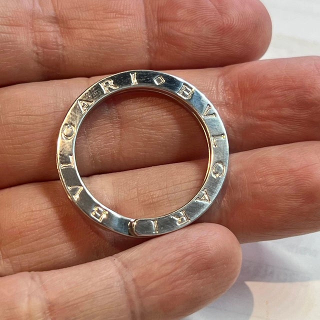 Traditional 1990s Bulgari Bvlgari Estate Keychain Sterling Silver For Sale - Image 3 of 4