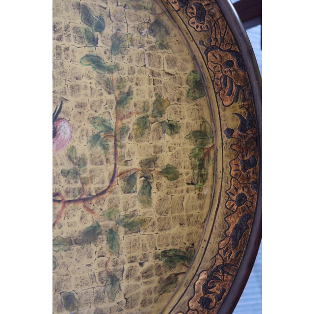 Vintage John-Richard Chinoiserie Golden Pheasant Faux-Bamboo Tray Table For Sale - Image 9 of 18