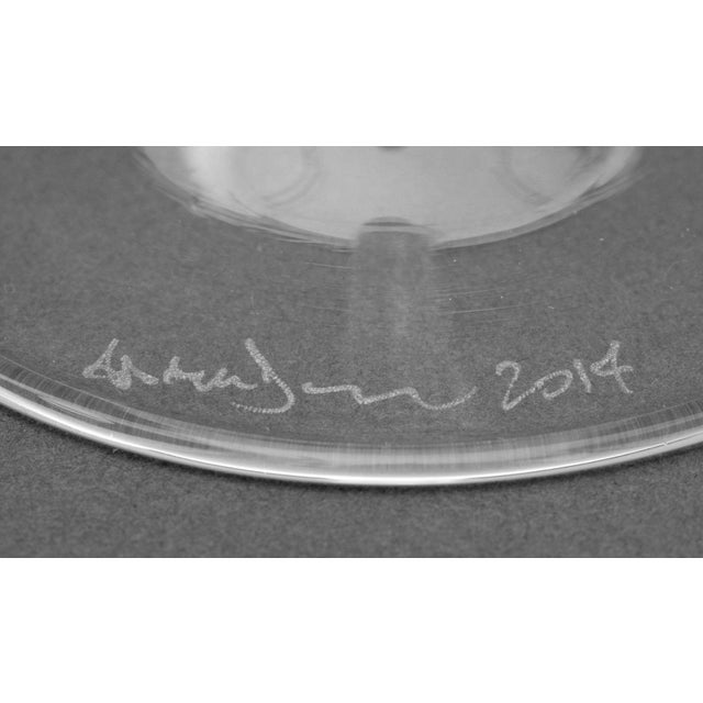 Adam Holtzinger Optic Twist Glass Goblets - a Pair For Sale - Image 4 of 6