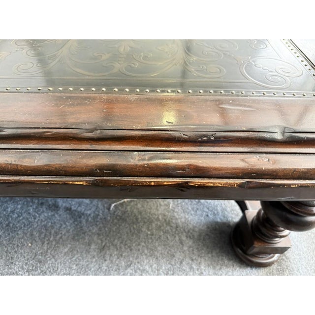 Bernhardt Coffee Table With Decorated Top and Wooden Base For Sale - Image 11 of 14