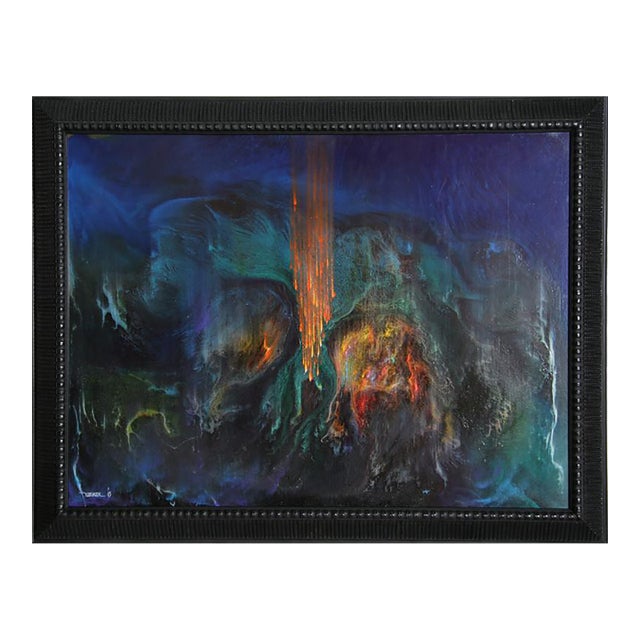 Un Fuego Magico (Variation), Signed Oil Painting by Leonardo Nierman For Sale