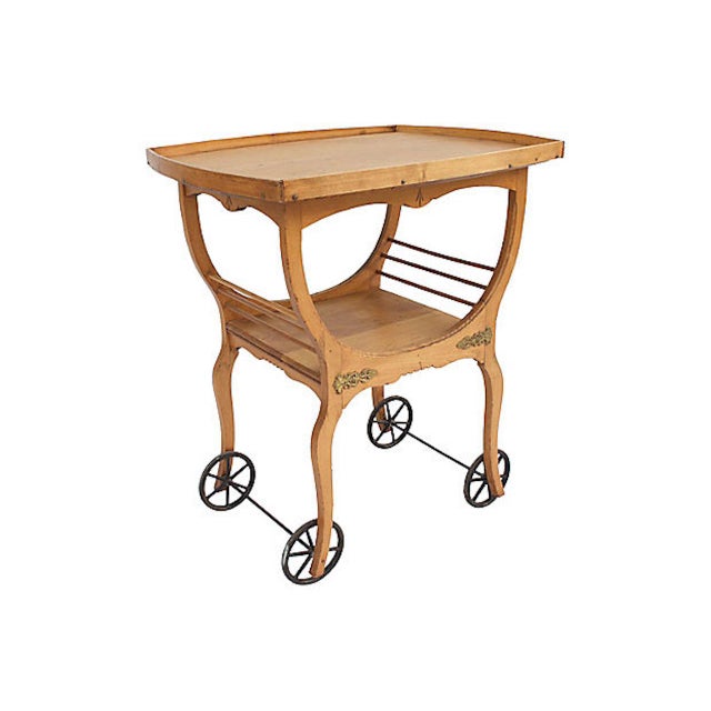 Early 20th C. Wooden Tea Cart Chairish