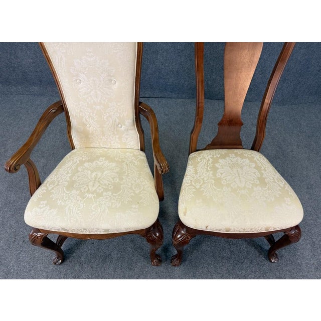 Late 20th Century Set of 6 Bernhardt High Back Cherry Dining Chairs For Sale - Image 9 of 15