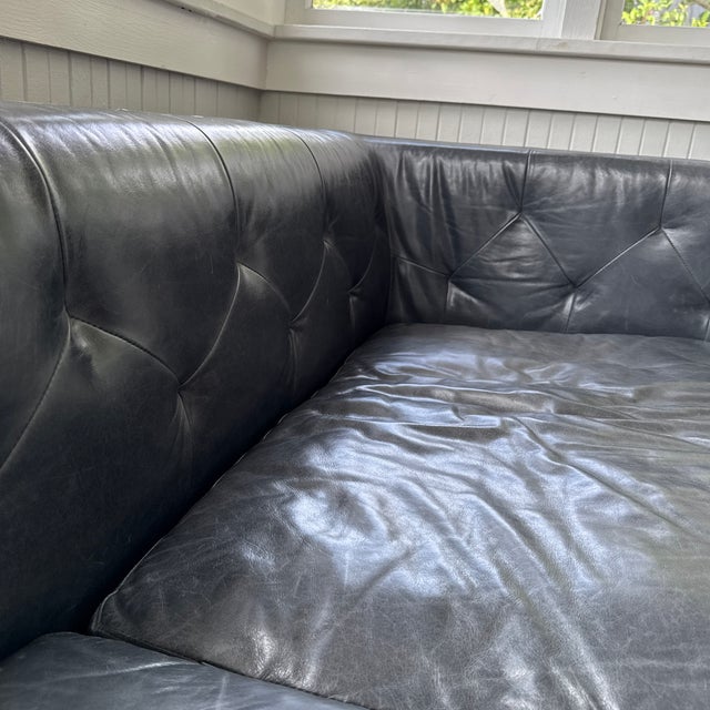 Modern Benchmade Modern Custom Low-Profile “Sit Tight” Sofa With Bumper For Sale - Image 3 of 4