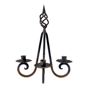Early California Wrought Iron Candelabra