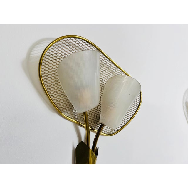 Metal Mid-Century Brass and Plexi Glass Wall Lamps, Italy, 1960s - A Pair For Sale - Image 7 of 12