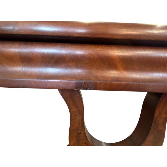 Traditional Lexington Regency Style Console Table With Lyre Base in Cherry For Sale - Image 3 of 12