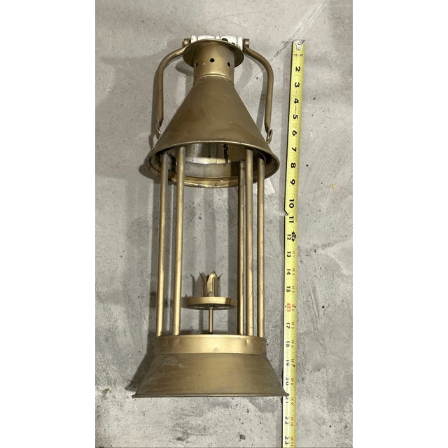 Mid 20th Century Vintage Mid Century Style Copper Lantern Candle Holder For Sale - Image 5 of 6