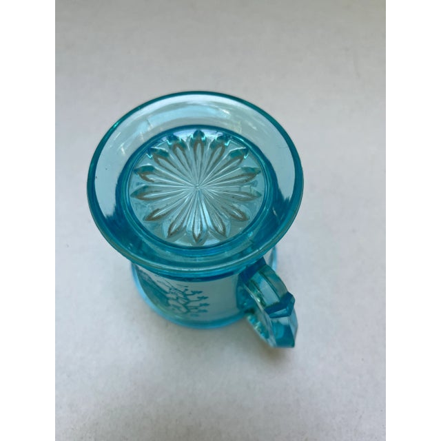 Vintage Turquoise Glass Cup For Sale - Image 6 of 8