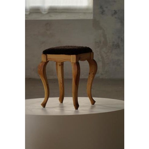 Early 20th Century Danish Classic Pine Stools with Lambswool Seats, 1920s, Set of 2 For Sale - Image 17 of 18