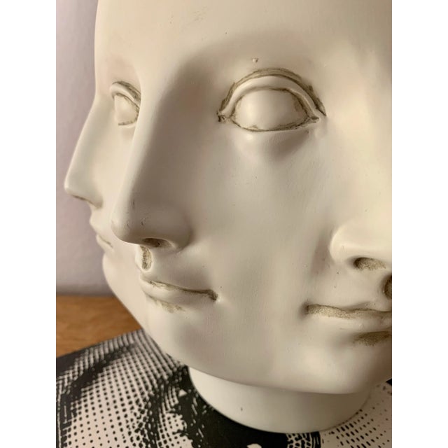 Abstract Fornasetti Style Sculpture TMS Perpetual Face Vase 2005 For Sale - Image 10 of 11