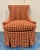 Original Retail $3000, Elegant Vintage Southwood Co. Traditional Red Plaid Lounge Chair, skirted, scroll detail, scroll...