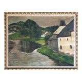 Antique Framed Oil Painting on Canvas by Leon De Frecheux (1884-1944) For Sale
