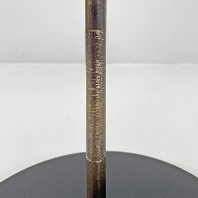 Mid-Century Modern Steel Floor Lamp with Black Round Base, Italy, 1950s For Sale - Image 11 of 16