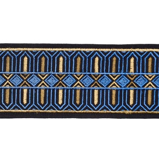 Schumacher Elisabetta Tape Trim In Lapis For Sale