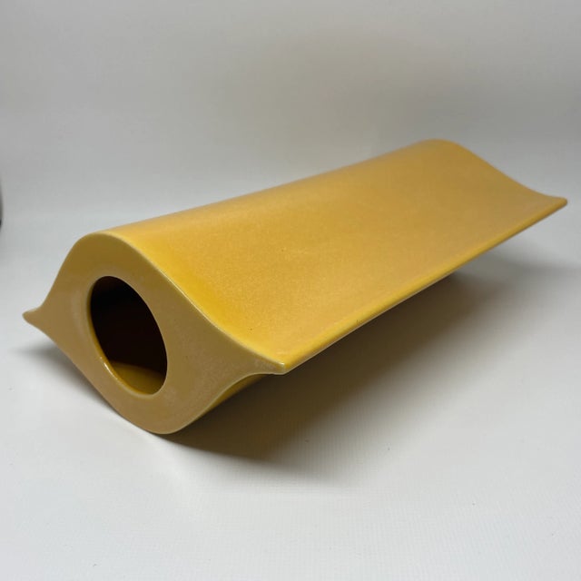 Vintage Amber Yellow Mikasa La Ronde Moselle Vase For Sale - Image 9 of 13