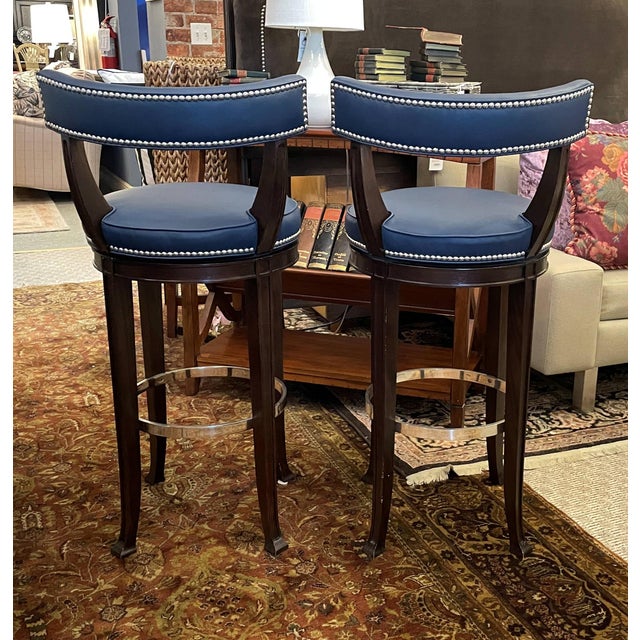 Hickory Chair Newbury Swivel Bar Stools a Pair Chairish