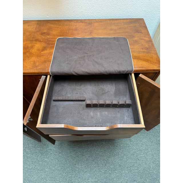 Wood Vintage Dynasty Collection by Drexel Heritage Walnut Sideboard For Sale - Image 7 of 17