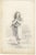 An original mid-19th-century graphite drawing, Berr, Flower Girl.This delightful drawing has the look of a professional...
