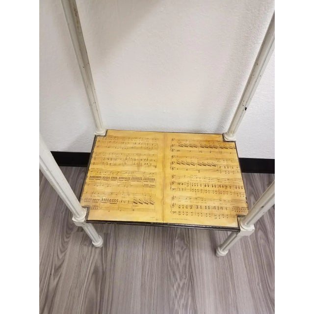 Traditional 19th Century Country Decoupaged Sheet Music Plant Stand For Sale - Image 3 of 8