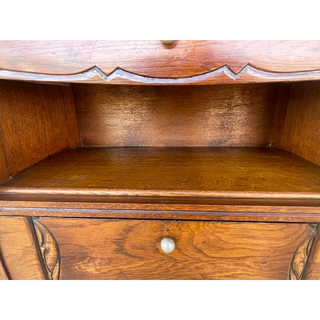 Art Deco Walnut Nightstand with Black Marble Top, 1920s For Sale - Image 10 of 18