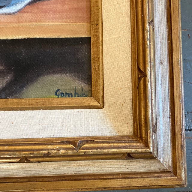 Impressionist 1970’s Original Vintage Still Life With Fruit & Pots Painting Original Frame Signed For Sale - Image 3 of 7