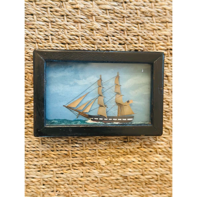 Black Small Sailboat Shadow Box For Sale - Image 8 of 8