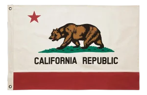 Small "California Republic" Cotton Canvas Flag