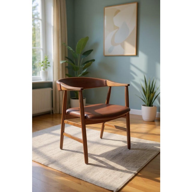 Vintage Armchair in Teak and Leather from Farstrup Møbler, 1960s For Sale - Image 4 of 18