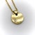 1990s 18k Gold and Diamond Tony Malmed Hand-Hammered Zen Necklace For Sale - Image 4 of 11