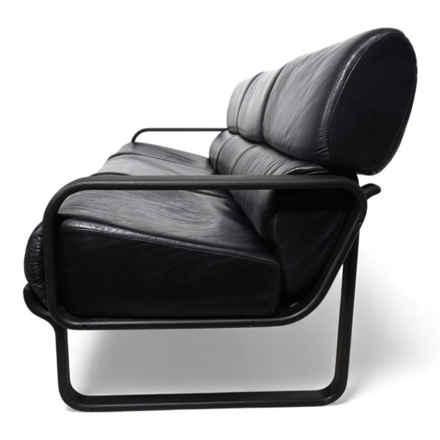 Lobbytop Three-Seater Leather Sofa by Otto Zapf for Drabert, 1970 For Sale - Image 15 of 18