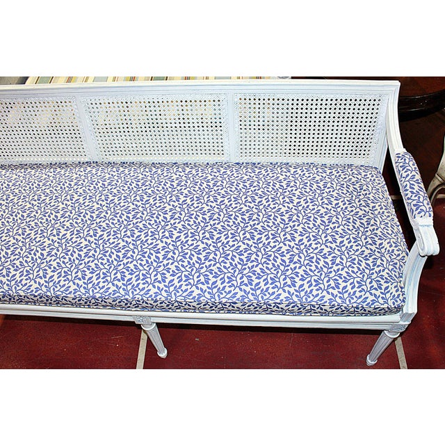 1920s French Louis XVI Style Caned Sette Bench For Sale - Image 15 of 16