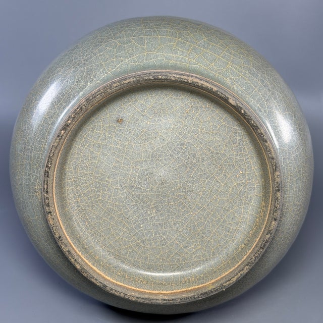 Antique Chinese Longquan Celadon Long Neck Arrow Ear Vase For Sale - Image 6 of 6