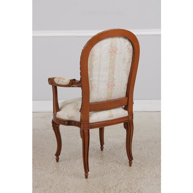 1930s Set of 8 French Louis XIV Style Upholstered Dining Room Chairs For Sale - Image 5 of 18