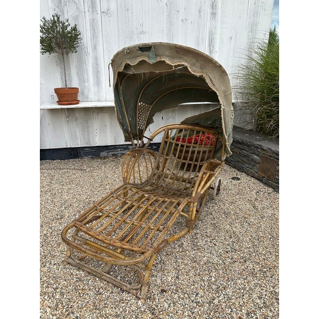 1920s Bentwood Caned Chaise From the Estate of Chauncey Stillman - Unmolested For Sale In New York - Image 6 of 18