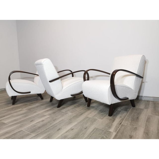 Armchairs by Jindrich Halabala, 1940s, Set of 3 For Sale - Image 14 of 18