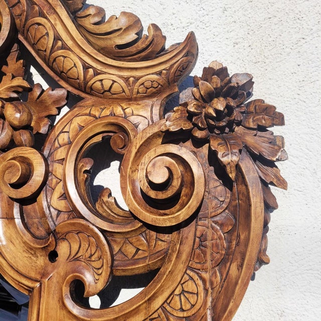 Large 19th Century Mirror in Carved Wood, Italy For Sale - Image 9 of 18