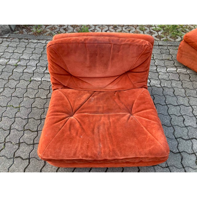 Vintage Velour Modular Sofa, 1970s, Set of 3 For Sale - Image 14 of 18