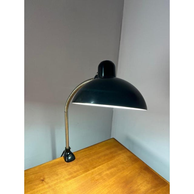 Metal Black Clamp Lamp by Christian Dell for Kaiser Idell For Sale - Image 7 of 11