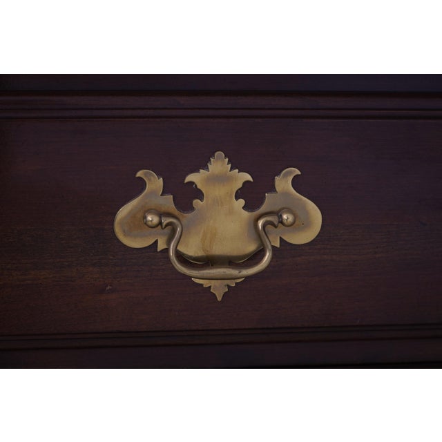 Vintage Cherry 7 Drawer Dresser W. Attached Mirror For Sale - Image 11 of 17