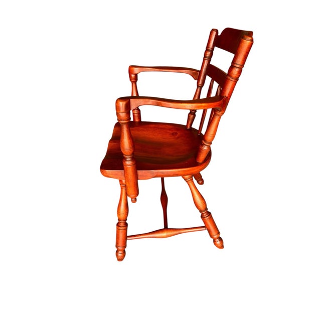 American 1940s Cushman Colonial Creations “Brandywine Manor” Solid Maple Chairs - Set of Six - Design by Herman Devries For Sale - Image 3 of 11