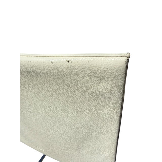 White Zanotta Lio Leather Counter Stools- A Set of 4 For Sale - Image 8 of 10