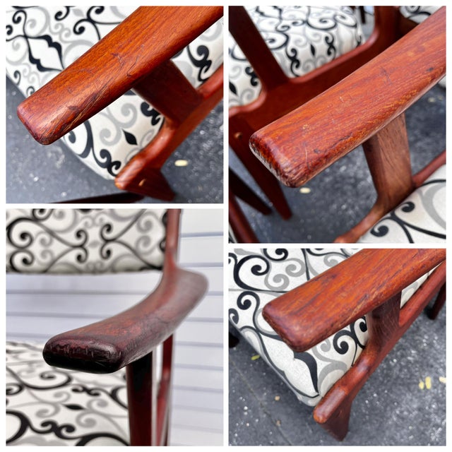 Mid Century Scandinavian Modern Dining Chairs With Four Armchairs and Two Side Chairs | by Scandinavian Woodworks For Sale - Image 17 of 18