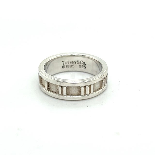 Authentic Tiffany & Co Estate Atlas Ring Size 6.5 Silver 6 mm TIF379 TRUSTED SELLER SINCE 2002 DETAILS Ring Size: 6.5...