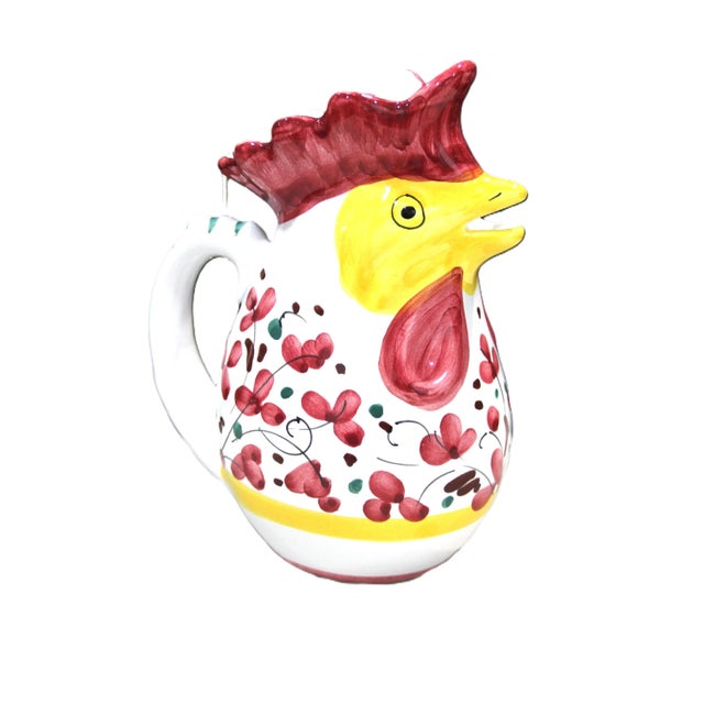 I just love Deruta hand painted pottery and this iconic rooster pitcher is one of my favorites! Excellent condition.