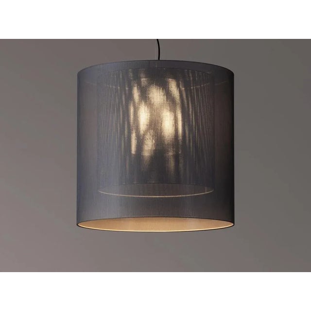 Contemporary Grey and Black Moaré LM Pendant Lamp by Antoni Arola For Sale - Image 3 of 10