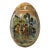 1970s Small Asian Ceramic Detailed Decorative Egg With Gold Accents For Sale