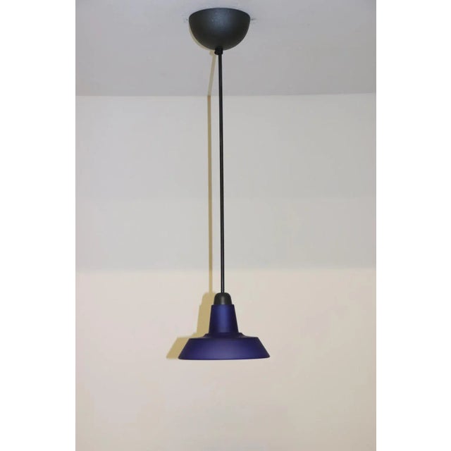 Royal Blue 1990s Modern Murano Blue Glass Pendant Lamp For Sale - Image 8 of 8