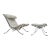 Ari Chair and Ottoman in Leather and Steel by Arne Norell, 1970s For Sale