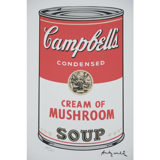 ANDY WARHOL (1928-1987) Campbell's Cream of Mushroom Soup Color granolithograph Signed in the plate Limited edition of...